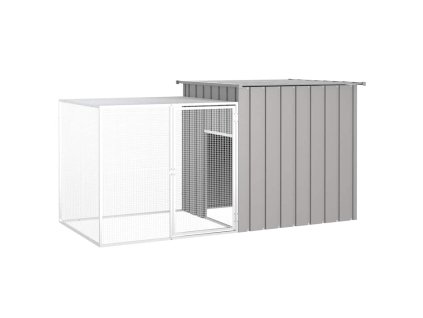 vidaXL Klietka pre kurčatá sivá 200x91x100 cm pozinkovaná oceľ