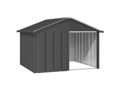 vidaXL Búda pre psa antracitová 116,5x103x81,5 cm pozinkovaná oceľ