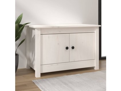 vidaXL Skrinka na topánky biela 70x38x45,5 cm masívna borovica