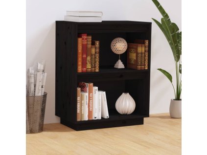 vidaXL Konzolová skrinka čierna 60x34x75 cm masívna borovica