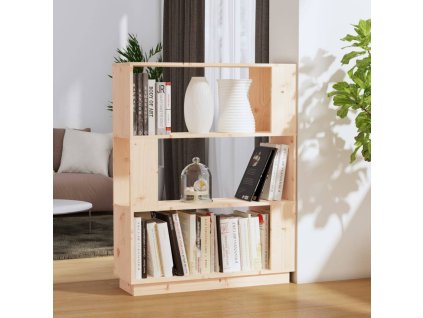 vidaXL Knižnica/deliaca stena 80x25x101 cm masívna borovica