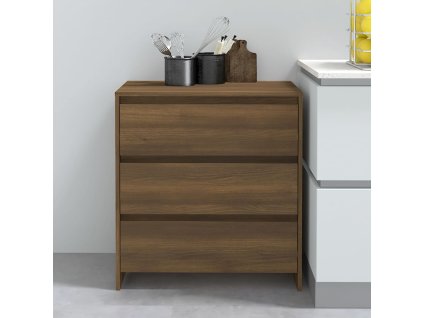 vidaXL Komoda hnedý dub 70x41x75 cm spracované drevo