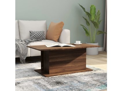 vidaXL Konferenčný stolík, hnedý dub 102x55,5x40 cm, kompozitné drevo
