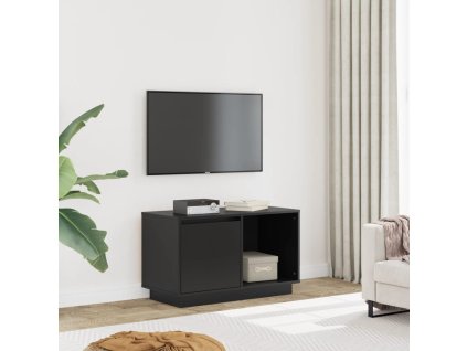 vidaXL TV skrinka čierna 74x35x44 cm masívna borovica