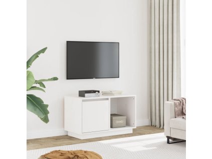 vidaXL TV skrinka biela 74x35x44 cm masívna borovica