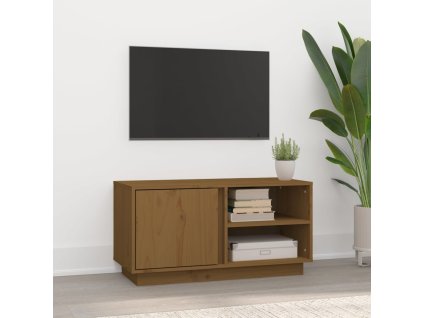 vidaXL TV skrinka medovo-hnedá 80x35x40,5 cm masívna borovica
