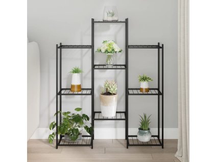 vidaXL Stojan na kvety 83x25x100 cm čierny železný