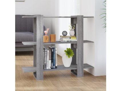 vidaXL Knižnica/deliaca stena sivý dub sonoma 100x30x87 cm