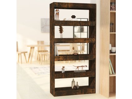 vidaXL Knižnica/deliaca stena, tmavý dub 80x30x166cm, kompozitné drevo