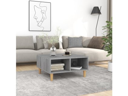vidaXL Konferenčný stolík sivý sonoma 60x60x30 cm drevotrieska