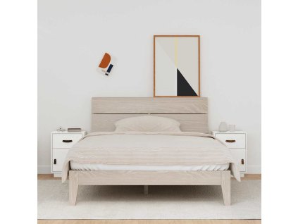 vidaXL Nočné stolíky 2 ks biele 40x34x35 cm borovicový masív
