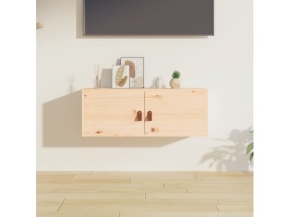 vidaXL Nástenná skrinka 80x30x30 cm masívna borovica