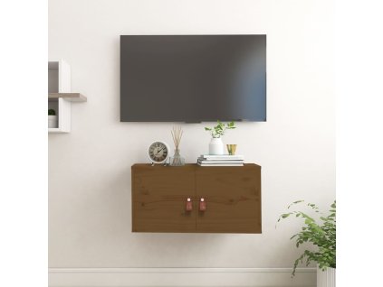 vidaXL Nástenná skrinka medovo-hnedá 60x30x30 cm masívna borovica