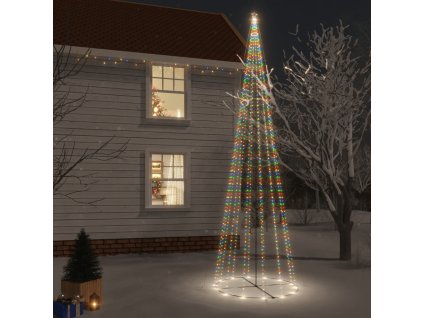 vidaXL Vianočný stromček kužeľ rôznofarebné svetlo 1134 LED 230x800 cm