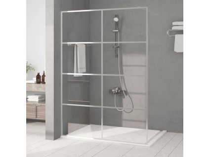 vidaXL Sprchová zástena strieborná 140x195 cm priehľadné ESG sklo