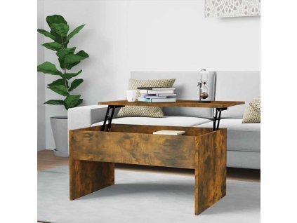 vidaXL Konferenčný stolík dymový dub 80x50,5x41,5 cm spracované drevo