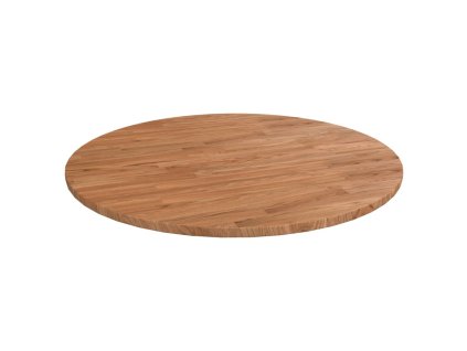 vidaXL Okrúhla stolová doska bledohnedá Ø90x1,5cm ošetrený masívny dub
