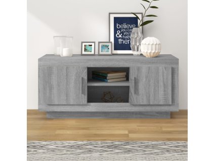 vidaXL TV skrinka sivý dub sonoma 102x35x45 cm kompozitné drevo