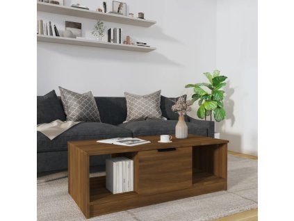vidaXL Konferenčný stolík hnedý dub 102x50x36 cm kompozitné drevo