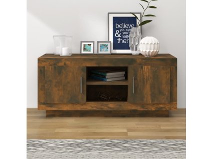 vidaXL TV skrinka dymový dub 102x35x45 cm kompozitné drevo