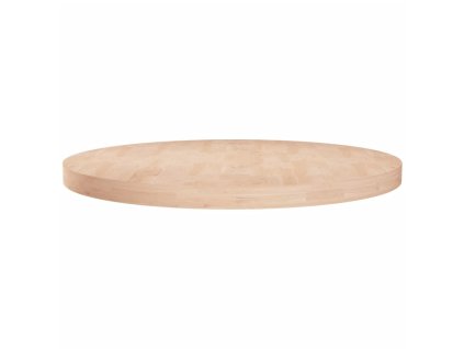 vidaXL Okrúhla stolová doska Ø80x4 cm neošetrený dubový masív