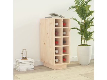 vidaXL Stojan na víno 23x34x61 cm masívna borovica