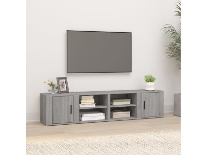 vidaXL TV skrinky 2 ks sivý dub sonoma 80x31,5x36 cm spracované drevo