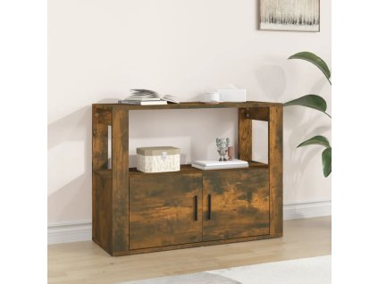 vidaXL Komoda dymový dub 80x30x60 cm spracované drevo