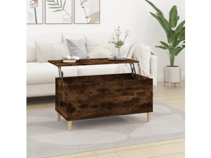 vidaXL Konferenčný stolík dymový dub 90x44,5x45 cm spracované drevo