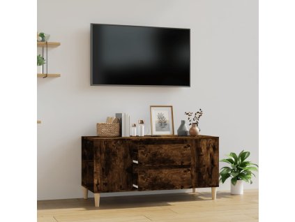 vidaXL TV skrinka dymový dub 102x44,5x50 cm spracované drevo