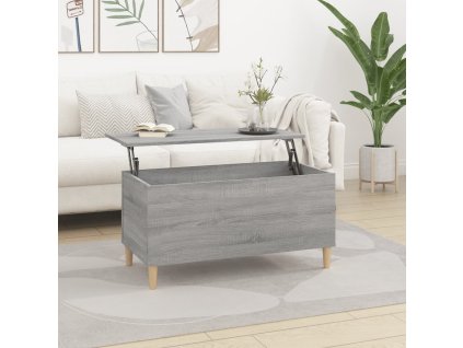 vidaXL Konferenčný stolík sivý sonoma 90x44,5x45 spracované drevo