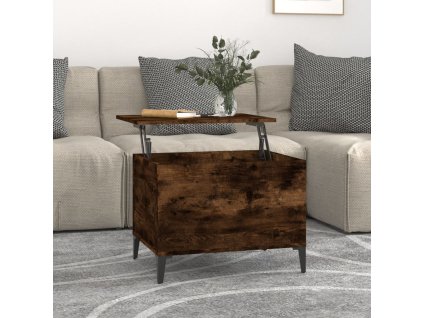 vidaXL Konferenčný stolík dymový dub 60x44,5x45 cm spracované drevo