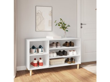 vidaXL Botník biely 102x36x60 cm spracované drevo