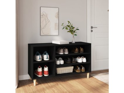 vidaXL Botník čierny 102x36x60 cm spracované drevo