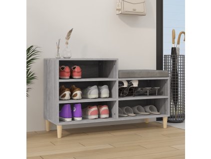 vidaXL Botník sivý dub sonoma 102x36x60 cm spracované drevo