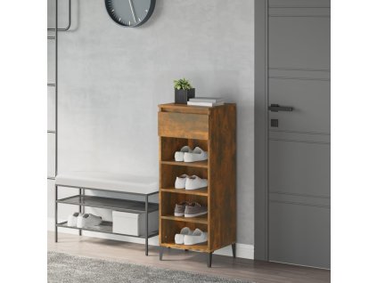 vidaXL Regál na topánky dymový dub 40x36x105 cm spracované drevo