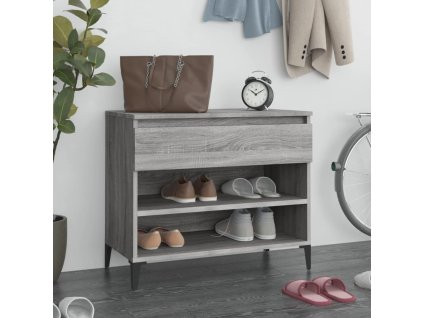 vidaXL Botník sivý dub sonoma 70x36x60 cm spracované drevo