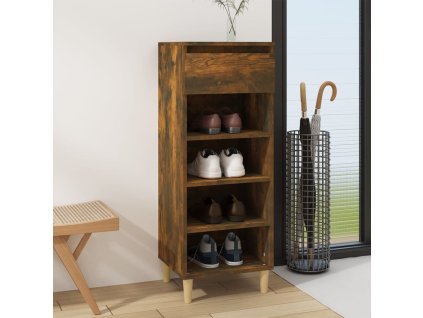 vidaXL Botník dymový dub 40x36x105 cm spracované drevo