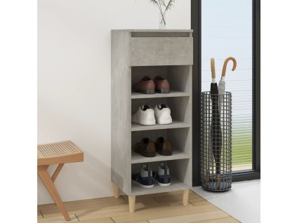 vidaXL Botník betónovo sivý 40x36x105 cm spracované drevo