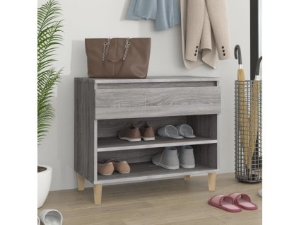 vidaXL Botník sivý dub sonoma 70x36x60 cm spracované drevo