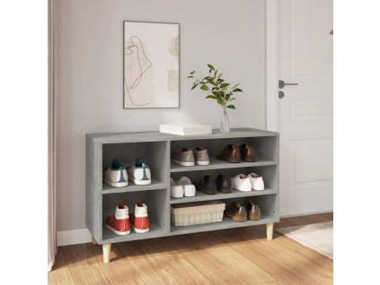 vidaXL Botník betónovo sivý 102x36x60 cm spracované drevo