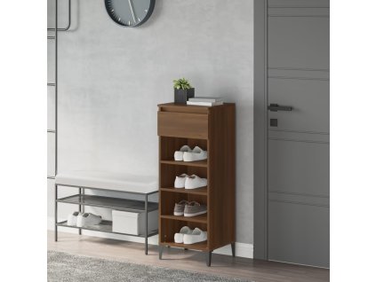 vidaXL Regál na topánky hnedý dub 40x36x105 cm spracované drevo