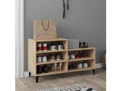 vidaXL Botník dub sonoma 102x36x60 cm spracované drevo