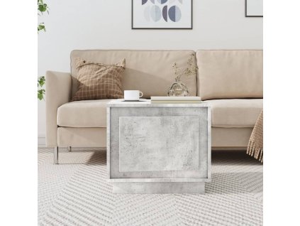 vidaXL Konferenčný stolík betónový sivý 51x50x44 cm spracované drevo