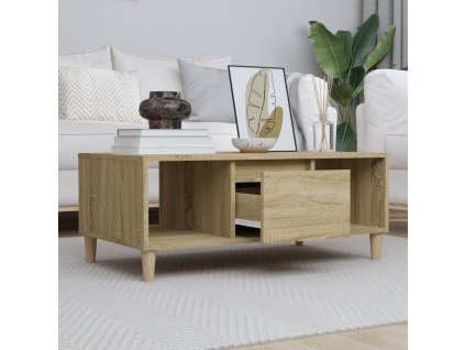vidaXL Konferenčný stolík dub sonoma 90x50x36,5 cm spracované drevo