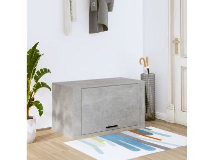 vidaXL Nástenný botník betónovosivý 70x35x38 cm spracované drevo