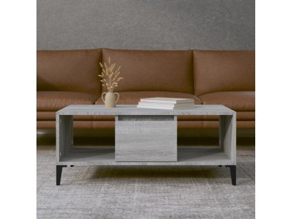 vidaXL Konferenčný stolík sivý dub sonoma 90x50x36,5 spracované drevo
