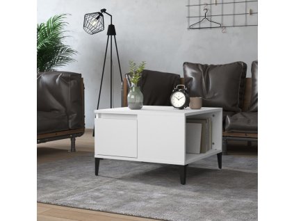 vidaXL Konferenčný stolík biely 55x55x36,5 cm spracované drevo