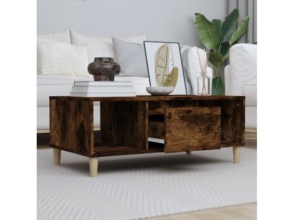 vidaXL Konferenčný stolík dymový dub 90x50x36,5 cm spracované drevo