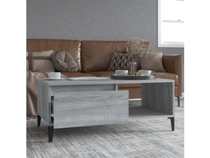 vidaXL Konferenčný stolík sivý dub sonoma 90x50x36,5 spracované drevo